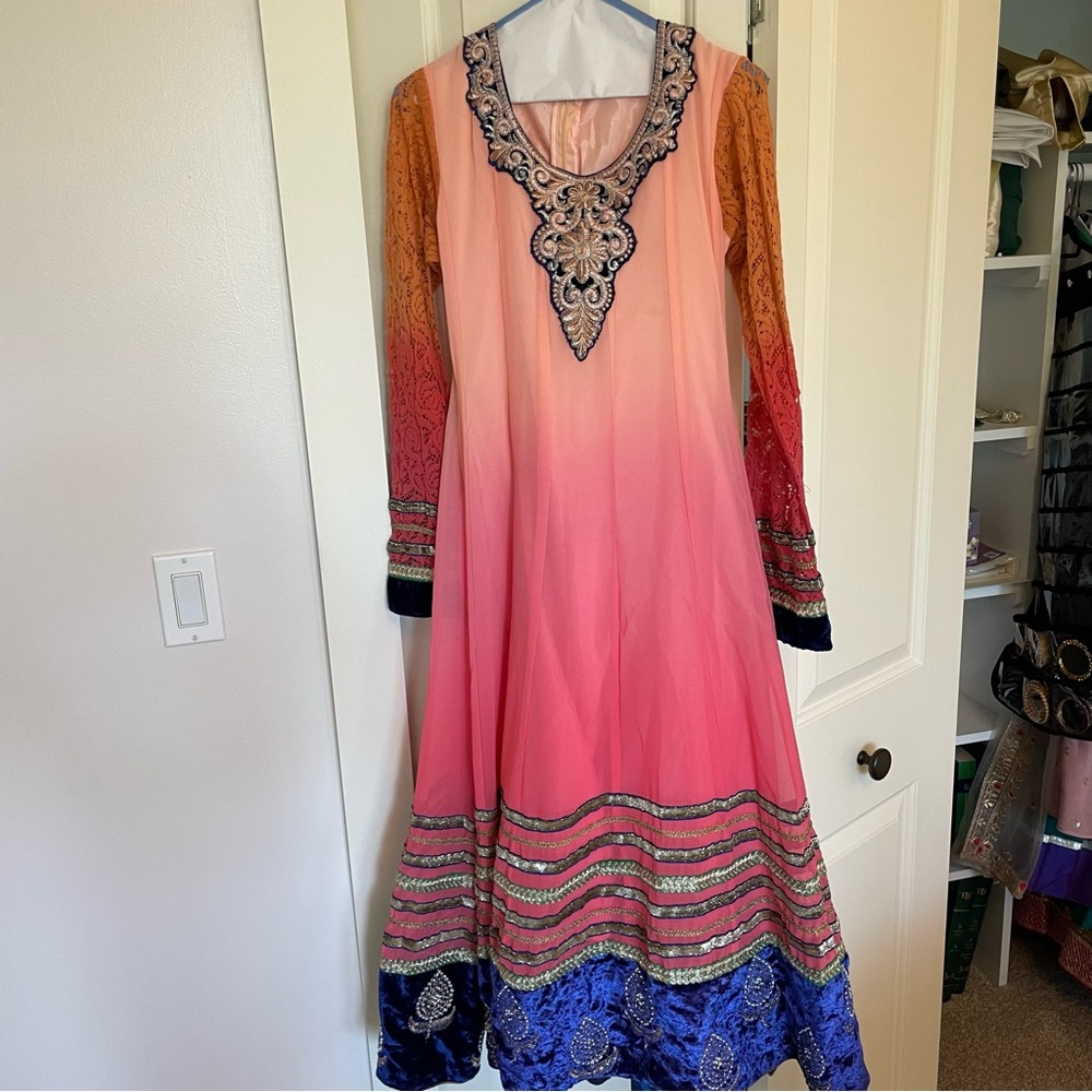 Ombré Indian Anarkali outfit